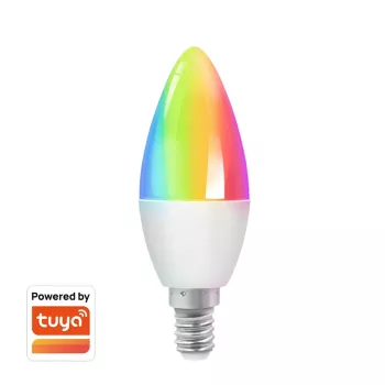LogiLink WiFi Smart bombilla de vela E14, compatible con Tuya
