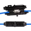 LOGILINK Caja de conexión de cables para exterior IP54, caja de conexión resistente a la intemperie para alargadores y conectores, negro/gris