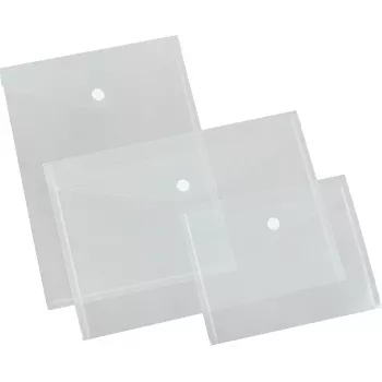Eichner Fundas de documentos DIN A4 horizontal transparentes lisas, pack de 5