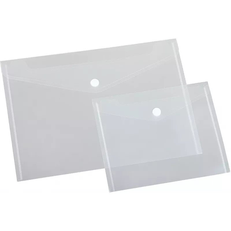 Eichner Fundas de documentos DIN A4 horizontal transparentes lisas, pack de 5