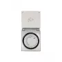 LogiLink ET0006 Temporizador mecánico para exterior, IP44, 3680 W, 16 A, programa diario, 96 segmentos, intervalos de 15 minutos, Schuko, negro/gris