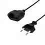 LogiLink Cable alargador conector macho europeo CEE 7/16 a conector hembra 0,2 m negro
