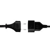 LogiLink Cable alargador conector macho europeo CEE 7/16 a conector hembra 0,2 m negro