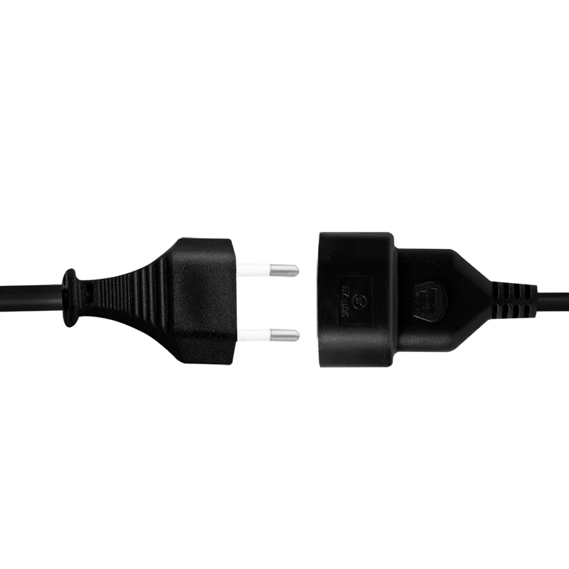 LogiLink Cable alargador conector macho europeo CEE 7/16 a conector hembra 0,2 m negro