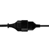 LogiLink Cable alargador conector macho europeo CEE 7/16 a conector hembra 0,2 m negro