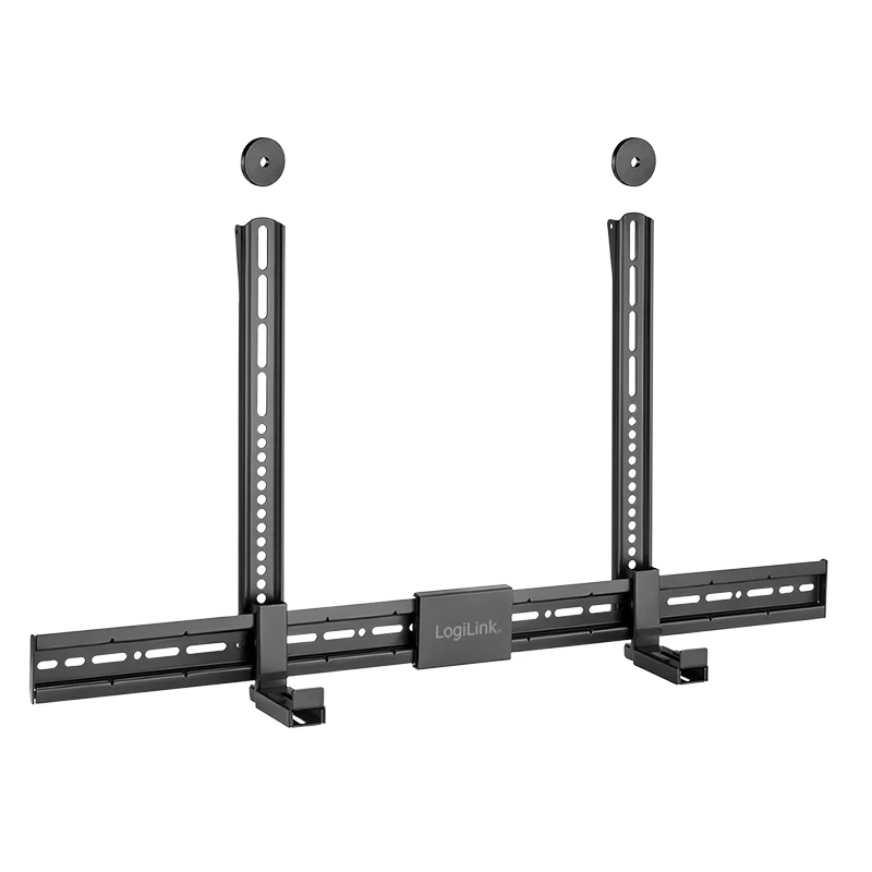 LogiLink BP0205 Soporte universal para barra de sonido, soporte VESA, profundidad ajustable 86-155mm, 15kg, negro