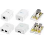 LogiLink NP0097 Caja de superficie Cat.6A, 2x RJ45, apantallada, blanca