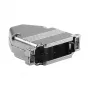 EFB Elektronik 29432.1V2 Cubierta de metal completo E-GP25G con alivio de tracción, D-Sub de 25 polos, apantallada EMI/RFI, aleación de zinc, plata