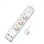 LogiLink LPS287U Regleta de enchufes con 3 tomas de seguridad, USB-A y USB-C PD 20W, interruptor basculante, cable de 1,5m, blanca