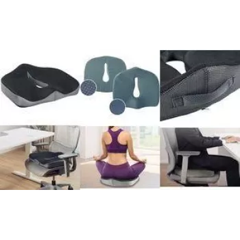 LogiLink Cojín Ortopédico con Espuma Viscoelástica para Cóccix, Negro
