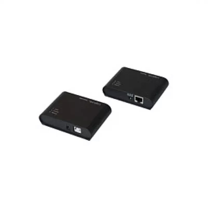 LogiLink Extensor USB 2.0 Cat.5 con Hub de 4 Puertos, 50 m, Negro
