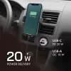 LogiLink Cargador de Coche USB, 2 Puertos, Carga Rápida 20W, Plata