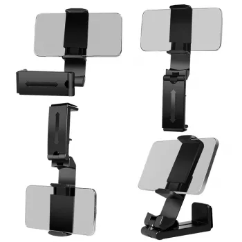 LogiLink Soporte Universal para Smartphone, Multiuso, Negro – Soporte para Parabrisas y Salpicadero con Cuello de Cisne Flexible