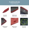 LogiLink Tableta de escritura LCD 8,5 pulgadas, roja, con 2 imanes