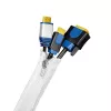 LogiLink Funda de Gestión de Cables con Cremallera, Poliéster, Blanco, 2m, 30mm de Diámetro Exterior