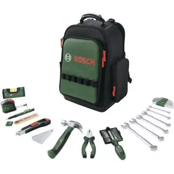 Bosch Power Tools Set de Mochila de Herramientas de 60 Piezas (Negro/Verde)
