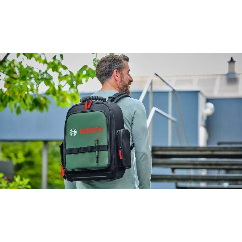 Bosch Power Tools Set de Mochila de Herramientas de 60 Piezas (Negro/Verde)