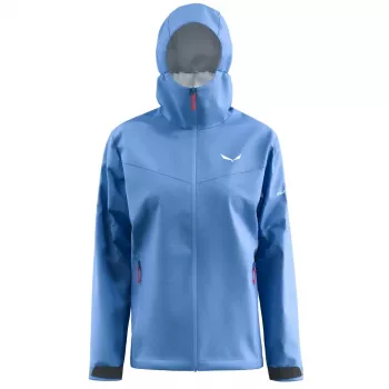 Salewa Puez Aqua 4 PTX 2.5L chaqueta impermeable para mujer Morning Blue M