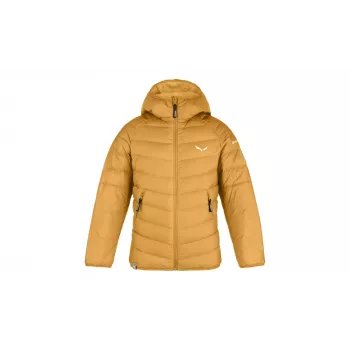 Chaqueta de plumas infantil Salewa Brenta RDS Down Jacket, Spruce Yellow, 116-128 cm