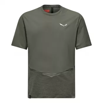 Salewa Pedroc Dry camiseta de manga corta para hombre Faded Green XL
