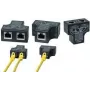 LogiLink duplicador de puerto RJ45, adaptador en T, 1x conector hembra RJ45 a 2x conector hembra RJ45, 10/100 BaseT, negro (MP0137)
