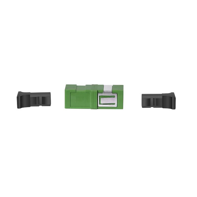 LogiLink FA01SC8 adaptador de fibra óptica SC Simplex APC, sin brida, verde, pack de 12
