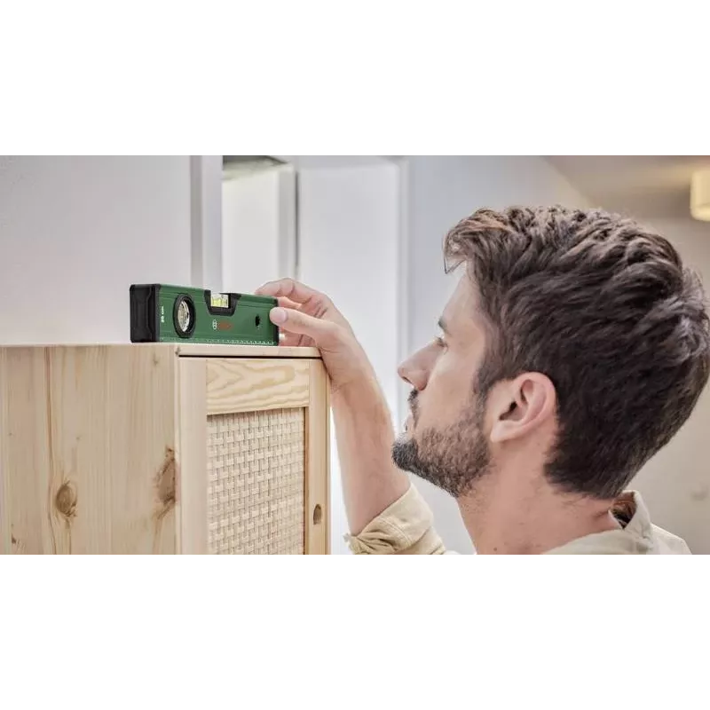 BOSCH DIY nivel de burbuja 25 cm verde con ranura en V y base fresada plana