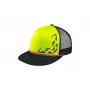 Dynafit Trucker Cap Fluo Yellow gorra unisex de trail running con malla y cierre snapback