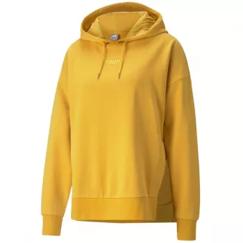 PUMA HER Hoodie TR sudadera con capucha y cuello redondo de corte relajado para mujer Amarillo claro