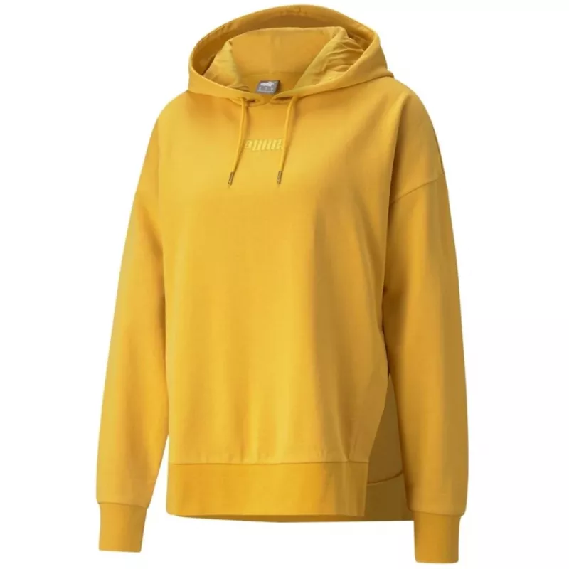 PUMA HER Hoodie TR sudadera con capucha y cuello redondo de corte relajado para mujer Amarillo claro