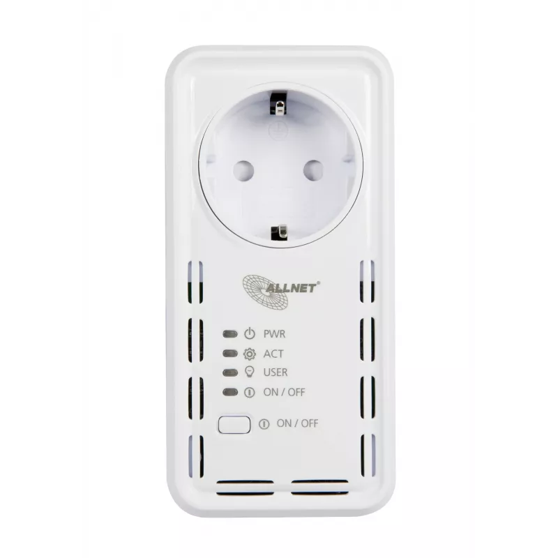 ALLNET ALL3075v4 Enchufe inteligente con Wi-Fi y Ethernet, monitorización de energía, Tipo F Schuko, 16A, 3680W