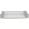 EFB ELEKTRONIK Estante fijo 19 pulgadas 2U, 400 mm de profundidad, carga 22 kg, gris claro RAL 7035