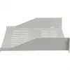 EFB ELEKTRONIK Estante fijo 19 pulgadas 2U, 400 mm de profundidad, carga 22 kg, gris claro RAL 7035