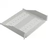 EFB ELEKTRONIK Estante fijo 19 pulgadas 2U, 400 mm de profundidad, carga 22 kg, gris claro RAL 7035