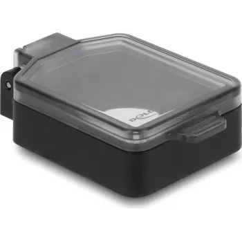 Delock Tapa protectora de módulo D-Type Negra/Transparente – Cubierta de protección antipolvo automática con tapa de resorte