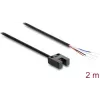 Fotocélula de horquilla Delock 5 mm Type-A con 4 extremos de cable abiertos NPN L/D conmutable 2 m
