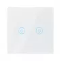 Interruptor de luz WiFi Smart EU LogiLink, 2 canales, compatible con Tuya, Blanco