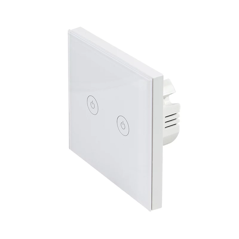 Interruptor de luz WiFi Smart EU LogiLink, 2 canales, compatible con Tuya, Blanco