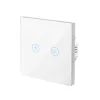 Interruptor de luz WiFi Smart EU LogiLink, 2 canales, compatible con Tuya, Blanco