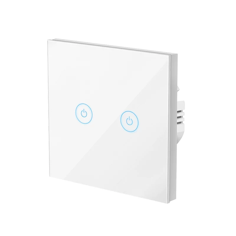 Interruptor de luz WiFi Smart EU LogiLink, 2 canales, compatible con Tuya, Blanco