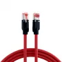Cable patch industrial EFB Elektronik K8048PUI30 RJ45 Cat.6A S/FTP PUR, Draka UC900 TM21, cubierta resistente al aceite y UV, 4x2 x AWG26/7, 30 m, rojo