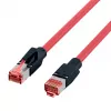 Cable patch industrial EFB Elektronik K8048PUI30 RJ45 Cat.6A S/FTP PUR, Draka UC900 TM21, cubierta resistente al aceite y UV, 4x2 x AWG26/7, 30 m, rojo