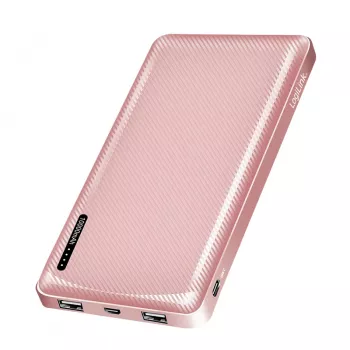 Batería externa móvil LogiLink 10000 mAh LiPo USB-C PD Rosa
