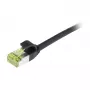 Cable patch slim Synergy21 CAT6A S/FTP RJ45, 1,0 m, Negro, 500MHz, LSZH