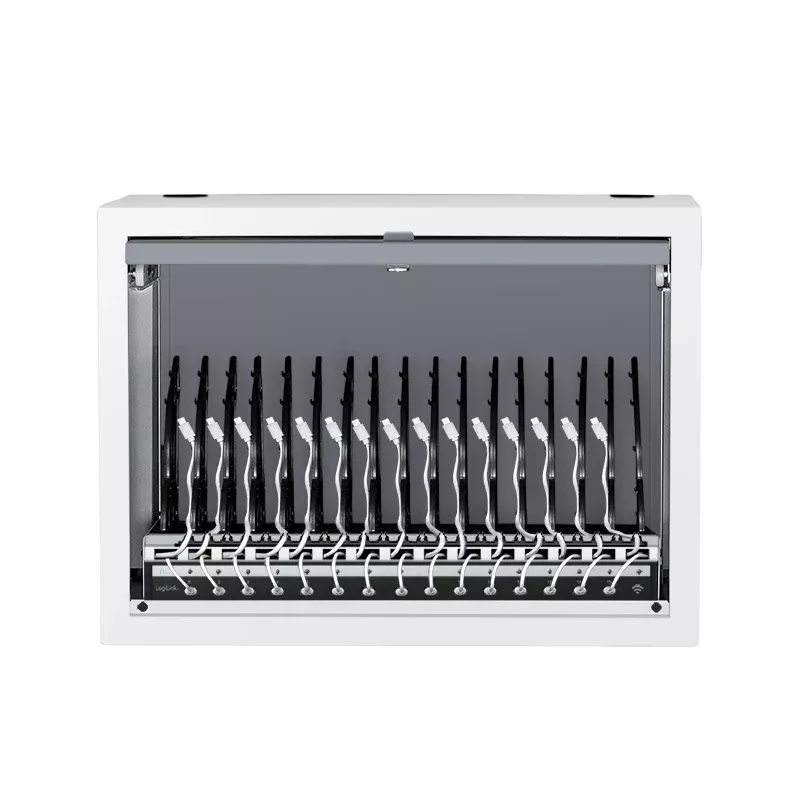 Estación de carga múltiple LogiLink USB-C, 15 puertos, PD, Smart, Gris