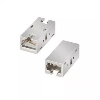 LogiLink acoplador en línea RJ45 Cat.6A blindado, carcasa metálica, calidad industrial