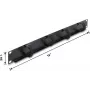 Delock panel de gestión de cables 19 inch 1U con 4 bridas de velcro, negro