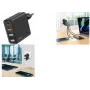 LogiLink cargador de pared USB GaN 48W, 4 puertos, 3x USB-A QC + 1x USB-C PD, enchufe europeo, negro (PA0377)