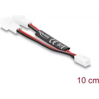 Delock cable divisor en Y para ventilador 1x conector hembra de 2 pines a 2x conector macho de 2 pines 10 cm