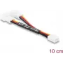 Delock cable en Y para ventilador 1 x conector hembra de 3 pines a 2 x conector macho de 3 pines 10 cm